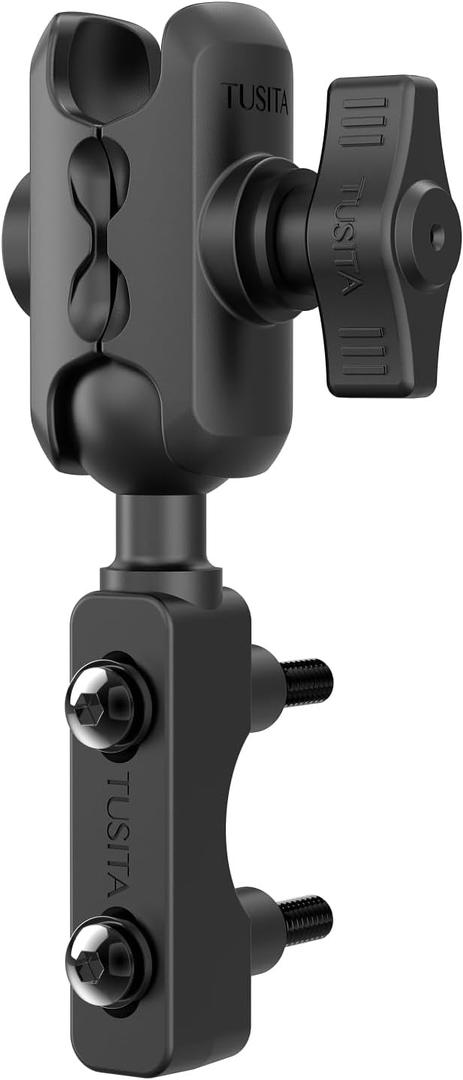 TUSITA Motorcycle Mount Brake Clutch Reservoir Ball Base B Size 1", Double Socket Arm - B Size Short