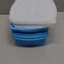 Silicone Freezer Trays with Lids, Set of 4 - with 1cup and 2 cup Silicone Freezer Molds for freezing soups, sauces and individual microwave safe (4 Pack Blue)