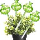 4 Pack Self Watering Planter Insert,Plant Watering Devices Plant Watering Globes for Indoor Plants,Easy Plants Live Houseplants Self Watering Plant Accessories Indoor Items for Plant Lovers - Green