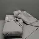 PHF Waffle Weave Duvet Cover Set King Size, No Snagging Ultra Soft Luxury Textured Breathable Comforter Cover for All Season 3pcs, Durable Bedding Duvet Set with 2 Pillow Shams, 104"x90", Light Grey