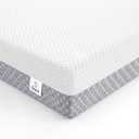 Dourxi Mini Crib Mattress, 38x24X4 Inch Dual Sided Comfort Gel Memory Foam, Breathable Premium Baby Mattress for Mini and Portable Cribs w/Removable Outer Cover - White&Grey