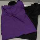 V FOR CITY Tank Tops with Built in Bras for Women Racerback Slim Fit Cami Basic Yoga Undershirts 2 Pack Black/Purple XL