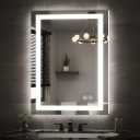 20 x 28 LED Bathroom Mirror with Lights, Lighted Bathroom Vanity Mirror for Wall, Espejos para Baos, Frontlit & Backlit, Anti-Fog, Shatterproof, 3 Adjustable Color Temperatures & Memory Function (Frameless)