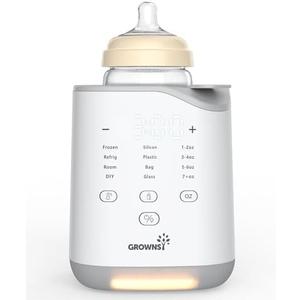 GROWNSY Bottle Warmer, 2025 Fast Baby Bottle Warmer for Breastmilk & Formula, Smart Temperature Control, with Timer, Thaw, Food Heater, Night Light, Calentador De Biberones for All Bottles