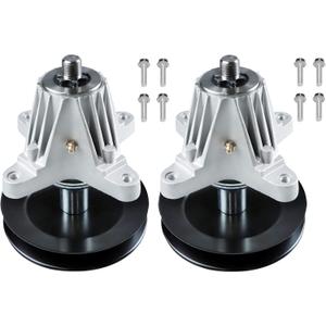 2PCS Spindle Deck Assembly with Pulley for Cub Cadet MTD Troy Bilt 618-06978 918-06978 54" Deck Mower