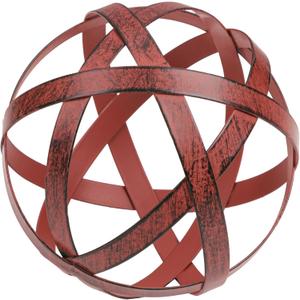 Everydecor Metal Decorative Sphere for Home Decor - Decorative Balls for Shelves, Centerpiece Bowls, Bookshelf - Decoration Orbs Accents for Living Room, Bedroom - Distressed Red Shelf Spheres (4.5 Inch) Everydecor Metal Decorative Sphere for Home Decor - Decorative Balls for Shelves, Centerpiece Bowls, Bookshelf - Decoration Orbs Accents for Living Room, Bedroom - Distressed Red Shelf Spheres (4.5 Inch)