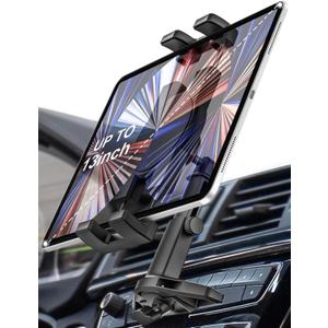 Woleyi CD Slot Tablet Holder for Car - [Height Adjustable] Car Tablet Mount CD Player, Ultra Sturdy CD Tray Tablets Stand for iPad Pro, Air, Mini, iPhone, Galaxy Tabs, Z Fold, Fire HD, 4.7-13" Devices