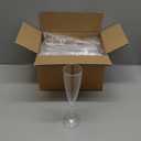 US Acrylic Plastic Reusable Champagne Flute (Set of 12) Clear 5oz Stems | BPA-Free, Shatterproof, Made in USA | Top-Rack Dishwasher Safe