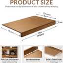 Gashell Wire Shelf Covers, Bamboo Wire Rack Covers for Pantry, Closet (5pcs, 24" W x 16" D)
