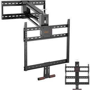 X-FIXTURE Fireplace Pull Down TV Mount Over Fireplace with Height Adjust for Most 43" - 80" TVs, Max VESA 600x400mm, up to 80lbs, Above Fireplaces TV Mount