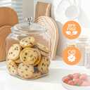 2 Pack 150 oz Candy Jars with Lids Clear Plastic Cookie Jar Large Unbreakable Candy Storage Containers Wide Mouth Airtight Candy Jars for Candy Buffet Cookies Snacks Kitchen Organization