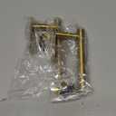 MGahyi Curtain Tiebacks, 2pcs Adhesive and Screw-in Curtain Holdbacks Curtain Holders for Wall Mounted Curtain Pull Backs, Gold Adhesive Curtain Hooks for Drapes