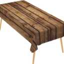 Rectangle Farmhouse Wood Tablecloth 54x108inch Fabric Rustic Wood Grain Tablecloth Heavy Duty Tablecover for Washable Water Resistant Table Cloth,Indoor and Outdoors Party Decor