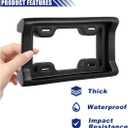 License Plate Bumper Guard, 2.3" Thick Rubber License Plate Mount, Universal License Plate Frame with Screws Protects Bumper from Scratches and Dents Fit for Car Truck SUV (1PCS)