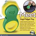 Yogi Fidget Toy for Adults & Kids Sensory Stress Relief Spinner with 5 Silicone Finger Rings Quiet Desk Fidget for Focus at Work, School & Travel (Lime)