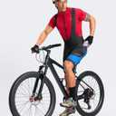 Bikewa Men's Cycling Bibs 4D Padded Bike Shorts with Anti-Slip Leg Grips Biking Bib Shorts Rear 2+1 Zipper Pockets UPF50+