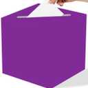 6 x Purple and Gold Graduation Card Box for Class of 2026, Congrats Grad Card Box for Graduation Party Supplies Party Favors