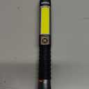 NEBO Big Larry 3 Work Light | Alkaline Batteries Included, 600 Lumens, 7 Light Modes, Magnetic COB Task Lamp & LED Flashlight, Steel Pocket Clip, Hands-Free Use, Water Resistant