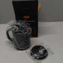 PINKAH 11OZ 330ML Stainless Steel Insulated Coffee Mug with Handle, Double Wall Stainless Steel Tumbler Cup with Two Lids, Black