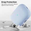 ORNARTO Compatible with AirPods Pro 3 Case 2025, Full Protective Hybrid Silicone for AirPods Pro 3rd Generation Case, Front LED Visible Skin Cover-Baby Blue