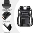 PAMANO Clear Backpack Transparent Heavy Duty School PVC Bookbag See Through Bag Boys and Girls for College Work Travel Security