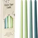 Green Taper Candles 10 inch Gradient Tapered Candles,4 Pack Unscented and Smokeless Long Burning Candles with Cotton Wicks, Tall Candlesticks for Weddings, Christmas, Dinner Parties, and Home Decor