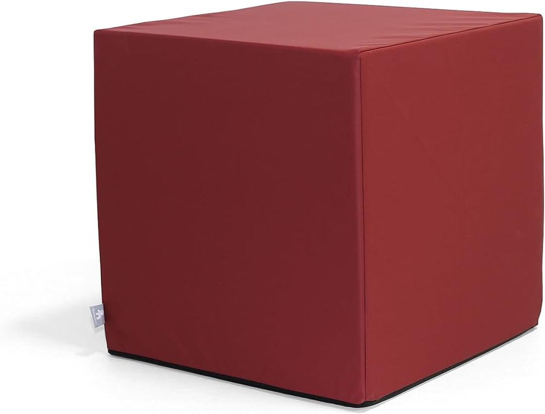 Foamnasium Large Block, Indoor Foam Playset, Soft Toddler and Active Kids Play Foam Block for Crawling, Climbing, and Jumping, Made in The US, Enhanced Crimson