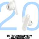 Skullcandy Smokin Buds Wireless Earbuds, Bluetooth Headphones, Noise Isolating Fit, Up to 20 Hours Battery, IPX4 Sweat and Water Resistant, Microphone for iPhone Android - Bone