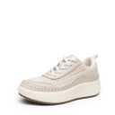 DREAM PAIRS Women Chunky City Tweed Comfortable Casual Platform Fashion Sneaker,Size 6.5,Sandstone-Knit