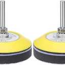 uxcell 3 Inch Hook and Loop Sanding Disc Pads Polyurethane Drill Sanding Attachment, Sand Paper for Power Tools - Yellow + Black 2 Set 6pcs