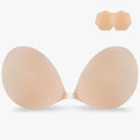 Niidor Adhesive Bra Strapless Sticky Invisible Push up Silicone Bra for Backless Dress with Reusable Nipple Covers, Size D