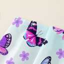 AILONEN Pink Butterfly Girls Shower Curtain for Bathroom Decor, Beautiful Floral Women Bath Curtain 72" W*72" H Polyester Waterproof With 12 Hooks