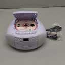 Gelielim Portable CD and Cassette Player Boombox Combo, AM/FM Radio Tape Recorder Casette Player with Remote, Bluetooth CD Tape Player USB Playback & Earphone Jack,Battery Powered/Plug in for Home (White)