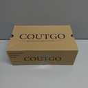 Coutgo Womens Slingback Kitten Heels Closed Pointed Toe Pumps Ankle Strap Work Dress Shoes, Leopard, Size 7