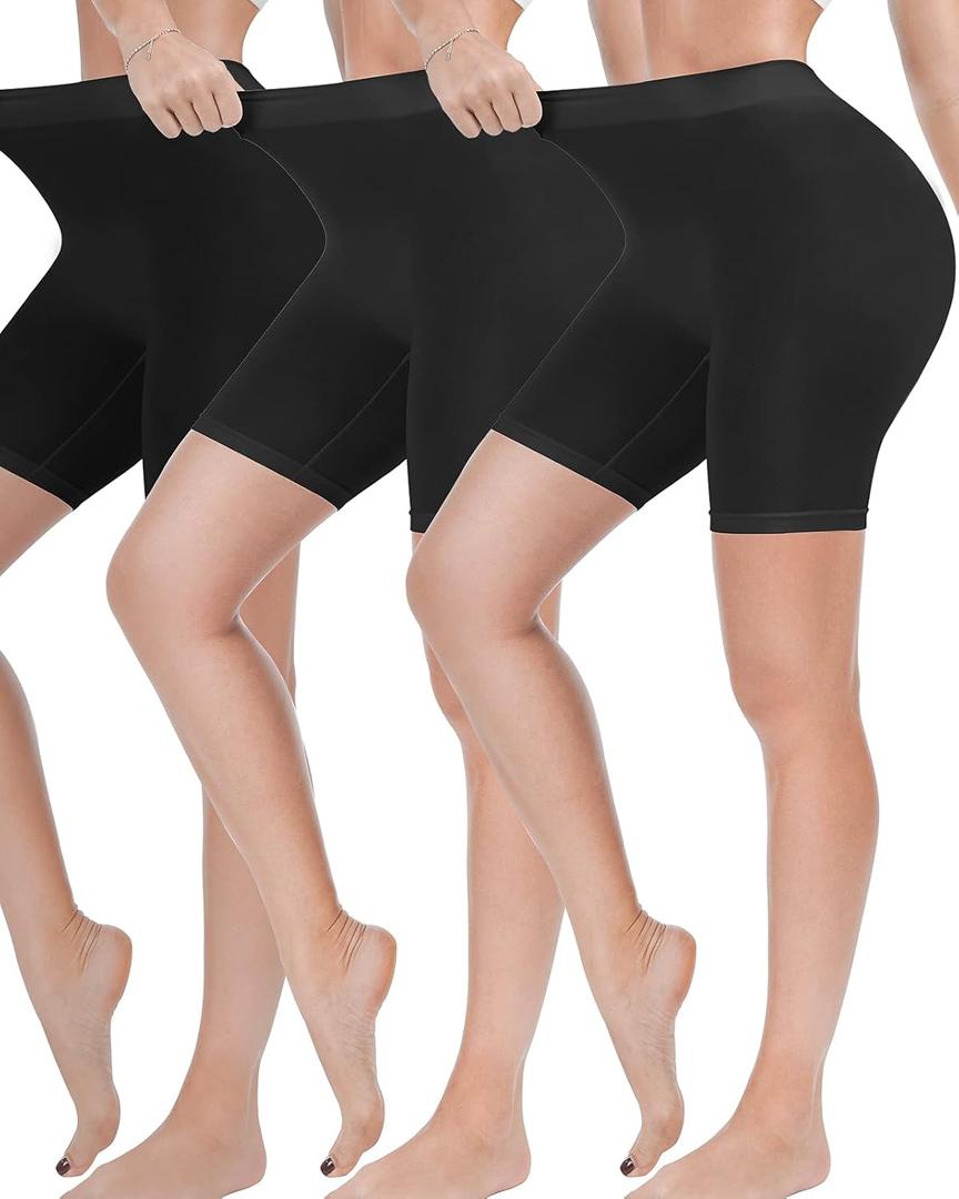 Reamphy 3 Pack Slip Shorts for Women Under Dress,Comfortable Smooth Yoga Shorts,Workout Biker Shorts (Medium)