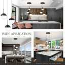 Black 3-Light Dimmable Modern Chandeliers for Dining Room Chandelier Frosted Milky White Glass Globe Height-Adjustable Cluster Pendant Lights Bedroom Dining Room (Bulb & Remote Incl)