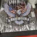 Anniversary Decal, Happy Birthday Eagle Sticker, Waterproof Vinyl Bumper Sticker for Independence Day Celebration, Universal for Car Windows, Refrigerator, Glass