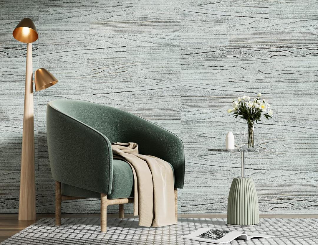 SINGULARWOOD Wall Planks,Rustic Accent Real Wood Panels for Interior Wall Decor,DIY Peel and Stick Easy Installation (12 Sheets/14.50 Sq Ft/Box),Weathered White