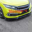 Front Bumper Lip Splitter Spoiler Fit for Honda Civic Hatchback/Sedan/LX/Sport/EX/Si/Touring 2016-2021, Carbon Fiber Style Coating 4pcs Accessories Air Chin Body Kit