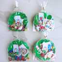 Winlyn 12 Sets Christmas Craft Kits Winter Crafts DIY Holiday Wreath Ornaments Decorations Art Sets Snowmen Snowflake Festive Foam Stickers Arts and Crafts for Kids Classroom Activities Party Favors