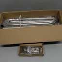 TANGWIN Nickel Wrap Around Curtain Rods 72 to 144 Inch:Blackout Heavy Duty Adjustable Long Window Curtain Rod Room Darkening,Modern Decorative Curved French Metal Drapery Rod Easy Install,Satin Nickel