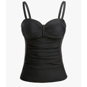 Women's Underwire Tummy Control Swimsuit Top with Push Up - No Bottom Included, L