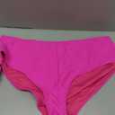 B2prity Womens Mesh Tankini Swimsuits Flowy Two Piece Bathing Suit V Neck Tie Knot Swim Top with High Waisted Bottom (X-Large, Hot Pink)
