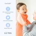 SleepingBaby Bamboo Zipadee-Zip Transition Swaddle - EverSoft Starfish Design Breathable Wearable Blanket with Two-Way Zipper, Small (4-8 months), Peach Fuzz