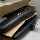 DUMOS Criss Cross Chair Legged Office Wide Comfy Desk Seat, No Wheels Armless Computer Task Seating, Swivel Vanity Home Height Adjustable, Black 