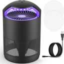 Fruit Fly Traps for Indoors, Catcher & Killer with Upgraded Purple Light, 3-Speed Fan Suction & Sticky Boards for Mosquito, Gnat & Moth, Electric Flying Insect Trap for Home, Kitchen, Bedroom, Plants