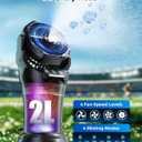 Misting Fans for Outside, Portable Mister Fan with 30000mAh Battery & Remote, 2L Tank & 4 Speeds Mist Modes, Extreme Heat Relief for Camping Patio Garden Backyard Tailgate Parties