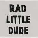 Rad Little Dude Canvas Banner, Boys Room Wall Decor for Kids Nursery Toddler Playroom Bedroom, Neutral Wall Hanging Banner Flag, 30x20 Inch