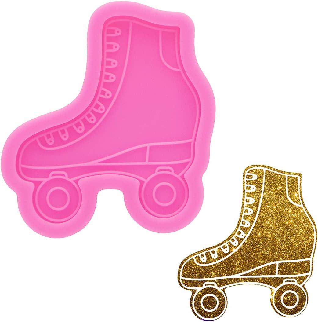Shiny Glossy Skate Shoes Shape Keychain Resin Molds DIY Epoxy Resin Silicone Molds Custom Keychain Molds Polymer Clay Moulds Backpack Luggage Pendant Epoxy Crafting Mold