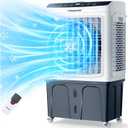VAGKRI 35" Evaporative Air Cooler, 2800CFM Swamp Cooler, 120Oscillation Air Cooler with Remote Control, 24H Timer, 3 Modes & Wind Speeds for Outdoor Indoor Use, 9.2Gallon